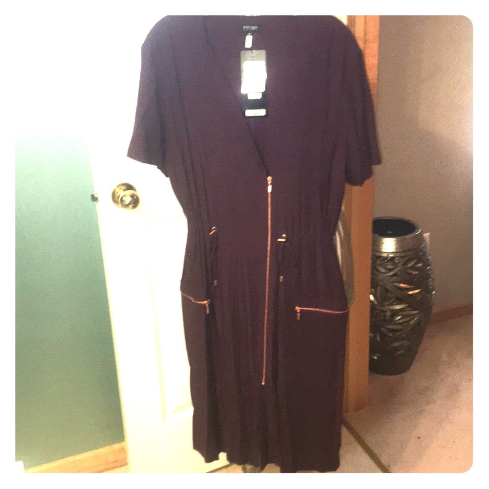 BNWT Escada Sport dark burgundy/dark wine dress